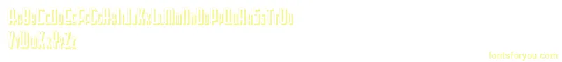 Letteringdecoshadow Font – Yellow Fonts on White Background