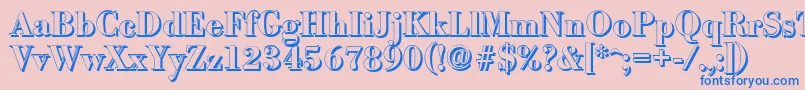 BodonishadowBold Font – Blue Fonts on Pink Background