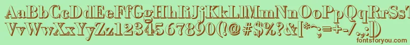 BodonishadowBold Font – Brown Fonts on Green Background