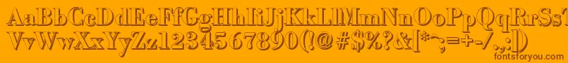 BodonishadowBold Font – Brown Fonts on Orange Background