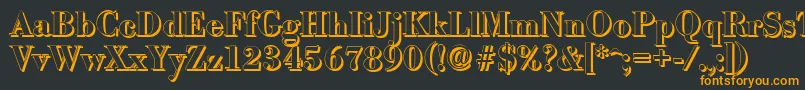 BodonishadowBold Font – Orange Fonts on Black Background