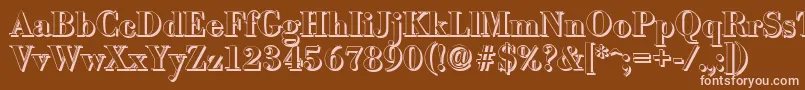 BodonishadowBold Font – Pink Fonts on Brown Background