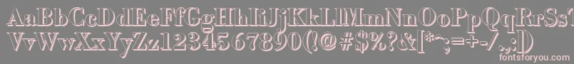 BodonishadowBold Font – Pink Fonts on Gray Background