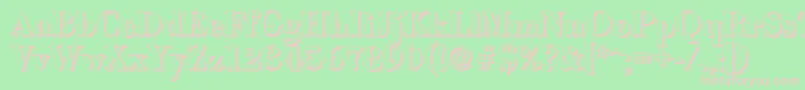 BodonishadowBold Font – Pink Fonts on Green Background