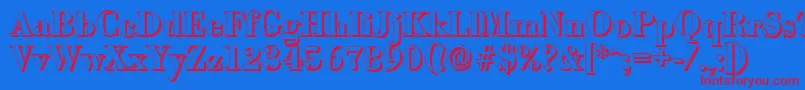 BodonishadowBold Font – Red Fonts on Blue Background