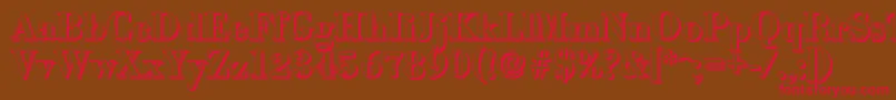 BodonishadowBold Font – Red Fonts on Brown Background