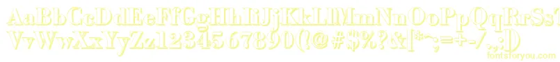 BodonishadowBold Font – Yellow Fonts on White Background