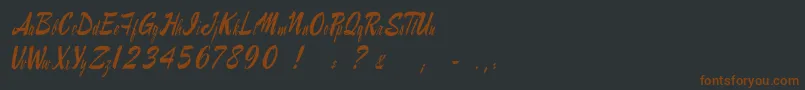 Raymorganstyle Font – Brown Fonts on Black Background