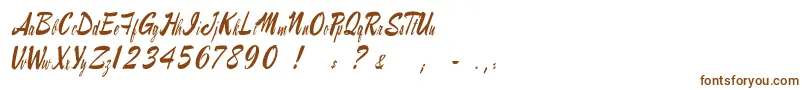 Шрифт Raymorganstyle – коричневые шрифты на белом фоне