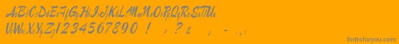 fuente Raymorganstyle – Fuentes Grises Sobre Fondo Naranja