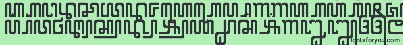 XCodeFromEast-Schriftart – Schwarze Schriften auf grünem Hintergrund