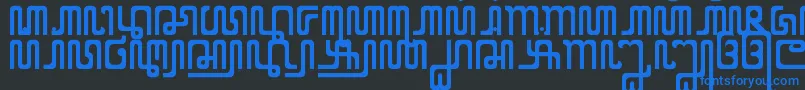 フォントXCodeFromEast – 黒い背景に青い文字