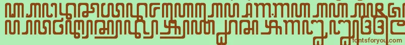 Шрифт XCodeFromEast – коричневые шрифты на зелёном фоне
