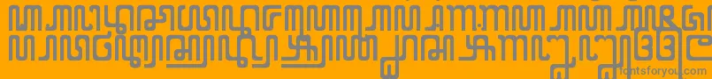 XCodeFromEast Font – Gray Fonts on Orange Background