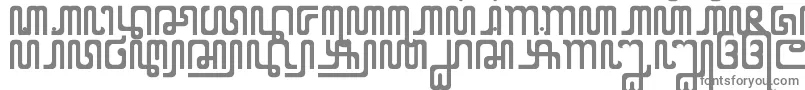 XCodeFromEast-Schriftart – Graue Schriften auf weißem Hintergrund