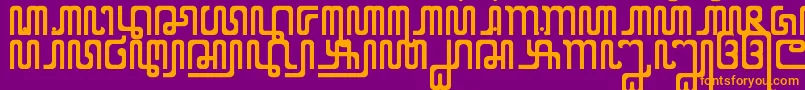 XCodeFromEast Font – Orange Fonts on Purple Background