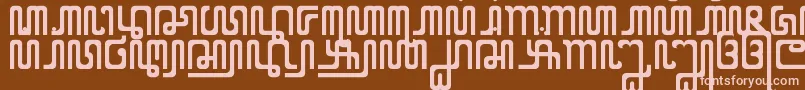 Шрифт XCodeFromEast – розовые шрифты на коричневом фоне