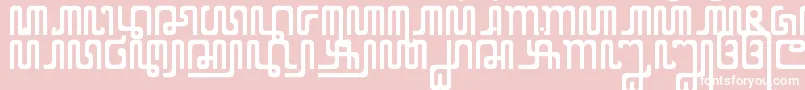 XCodeFromEast-Schriftart – Weiße Schriften auf rosa Hintergrund