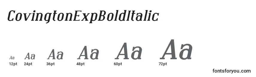 CovingtonExpBoldItalic Font Sizes