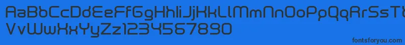 NeutronDemo-Schriftart – Schwarze Schriften auf blauem Hintergrund
