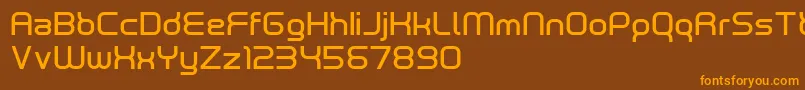 NeutronDemo Font – Orange Fonts on Brown Background