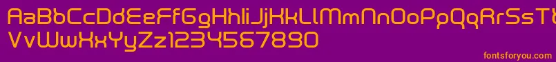 Шрифт NeutronDemo – оранжевые шрифты на фиолетовом фоне