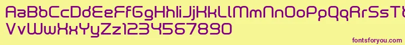 NeutronDemo Font – Purple Fonts on Yellow Background