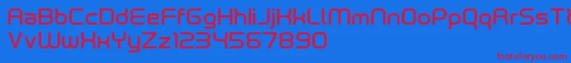 NeutronDemo Font – Red Fonts on Blue Background