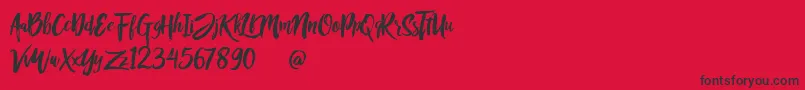Rofitaste Font – Black Fonts on Red Background