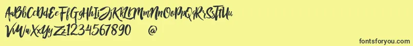 Rofitaste Font – Black Fonts on Yellow Background