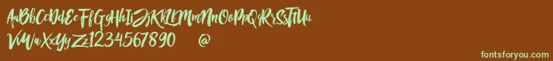 Шрифт Rofitaste – зелёные шрифты на коричневом фоне
