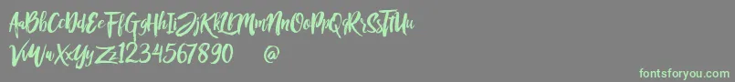 Rofitaste Font – Green Fonts on Gray Background