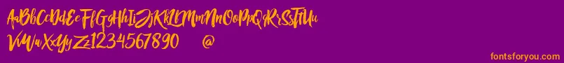 Rofitaste Font – Orange Fonts on Purple Background