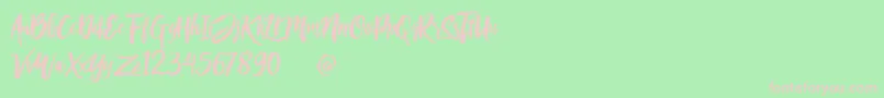 Rofitaste Font – Pink Fonts on Green Background