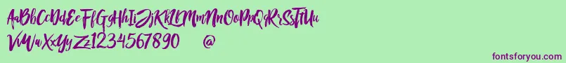 Rofitaste Font – Purple Fonts on Green Background