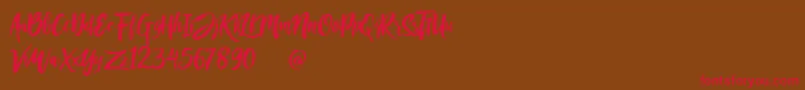 Rofitaste Font – Red Fonts on Brown Background