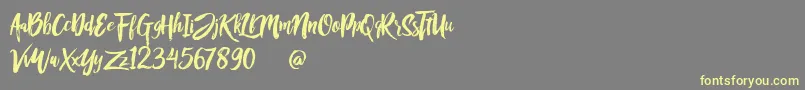 Шрифт Rofitaste – жёлтые шрифты на сером фоне