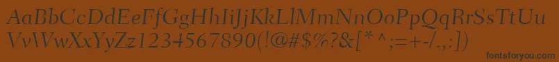 FairfieldLt45CaptionLight Font – Black Fonts on Brown Background