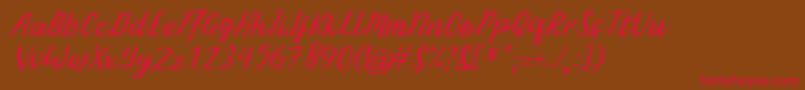 BintarItalic Font – Red Fonts on Brown Background