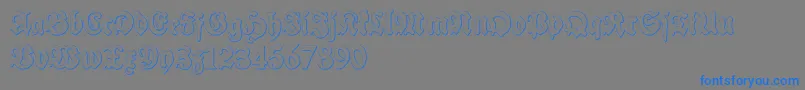 SchneidlerHalbFetteBeveledFree Font – Blue Fonts on Gray Background