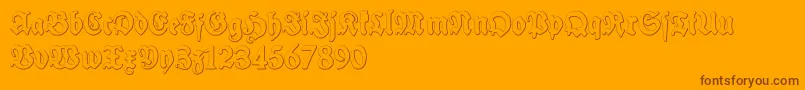 SchneidlerHalbFetteBeveledFree-Schriftart – Braune Schriften auf orangefarbenem Hintergrund