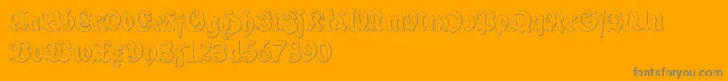 SchneidlerHalbFetteBeveledFree Font – Gray Fonts on Orange Background