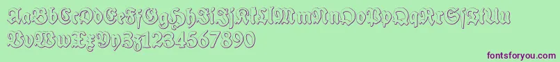 SchneidlerHalbFetteBeveledFree-Schriftart – Violette Schriften auf grünem Hintergrund