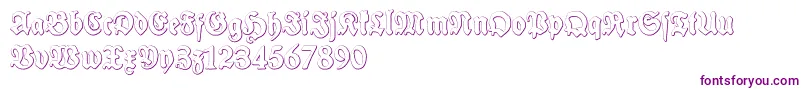 フォントSchneidlerHalbFetteBeveledFree – 紫色のフォント