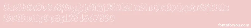 SchneidlerHalbFetteBeveledFree Font – White Fonts on Pink Background