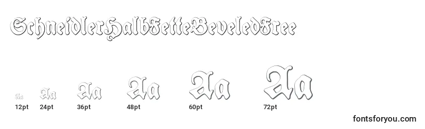 Größen der Schriftart SchneidlerHalbFetteBeveledFree (106682)