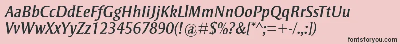 StrayhornmtstdItalic Font – Black Fonts on Pink Background