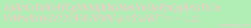 StrayhornmtstdItalic Font – Pink Fonts on Green Background