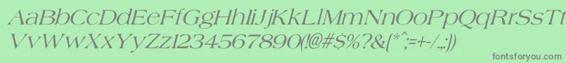AgateItalic Font – Gray Fonts on Green Background