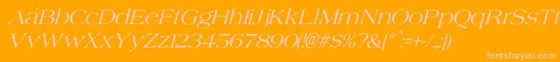 AgateItalic Font – Pink Fonts on Orange Background